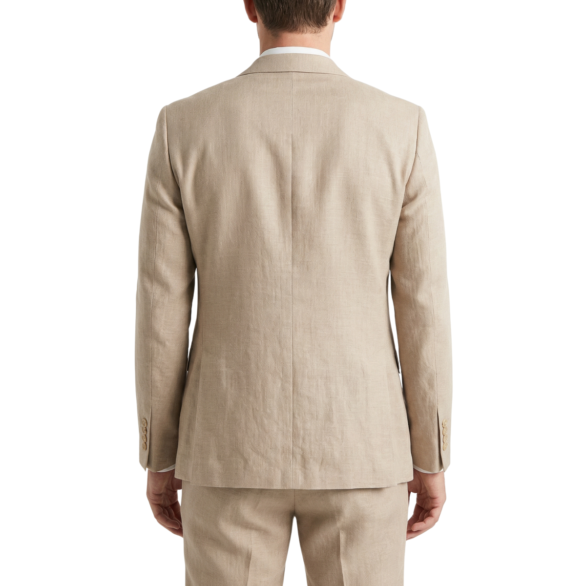 Jax Mens Tan 2 Button Notch Lapel Pick Stitching 3 Pc Slim Fit Suit