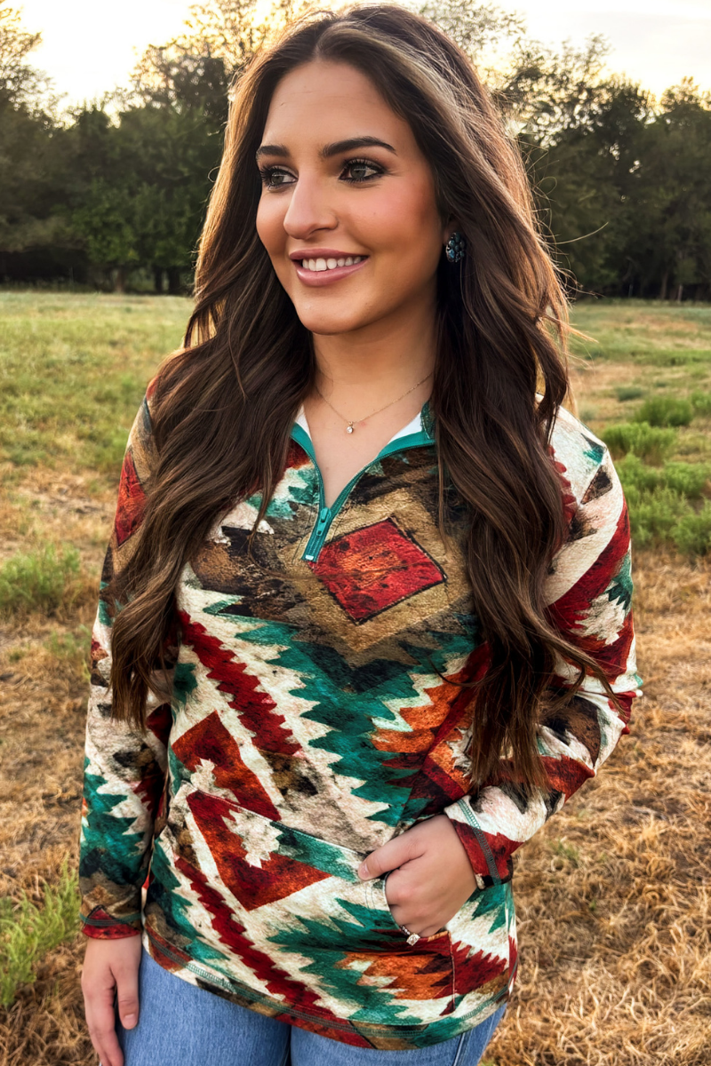 Aztec Sundown Pullover