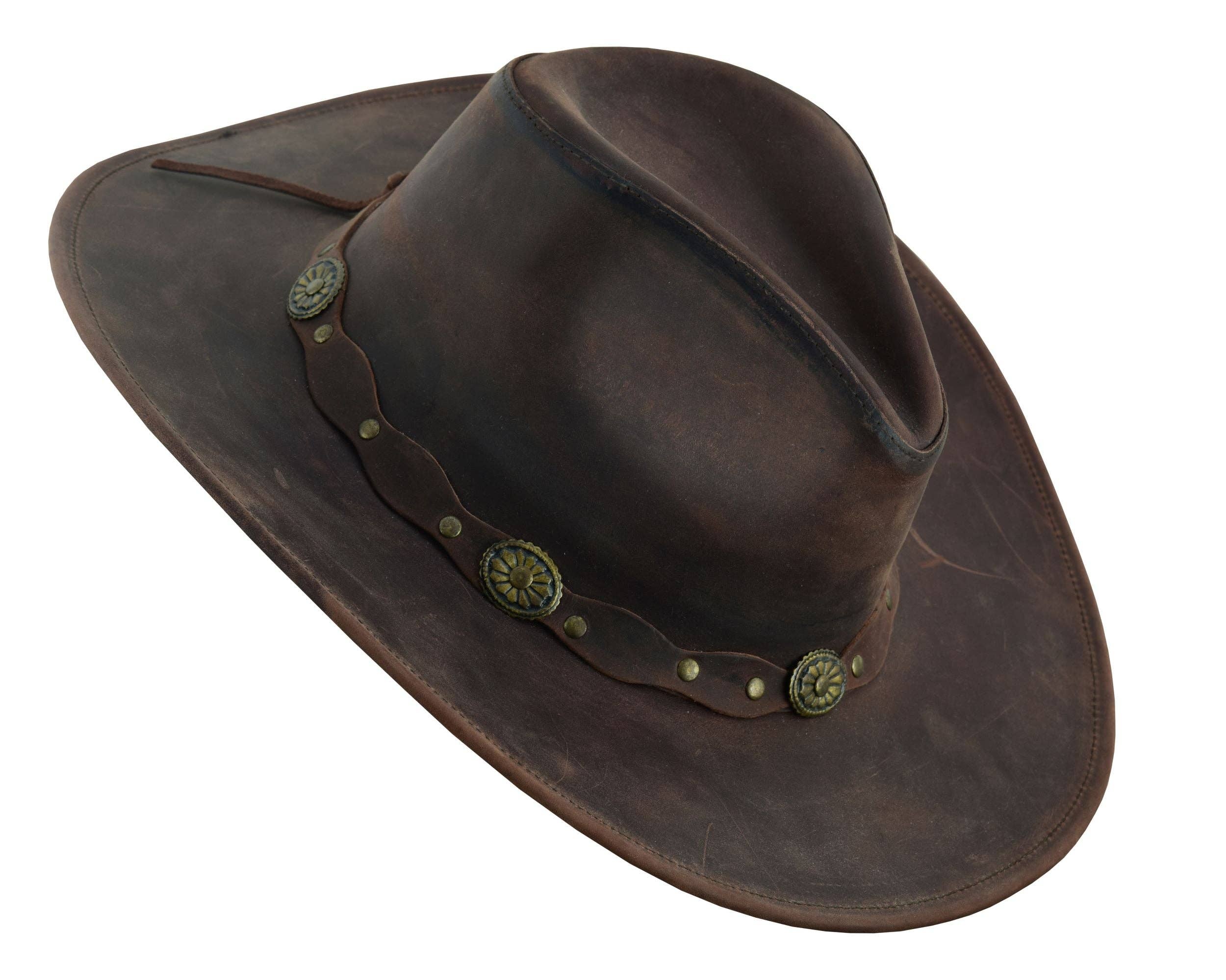 DEADWOOD LEATHER WESTERN COWBOY HAT