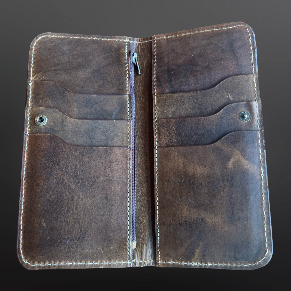 Western Snap Close Leather Wallet