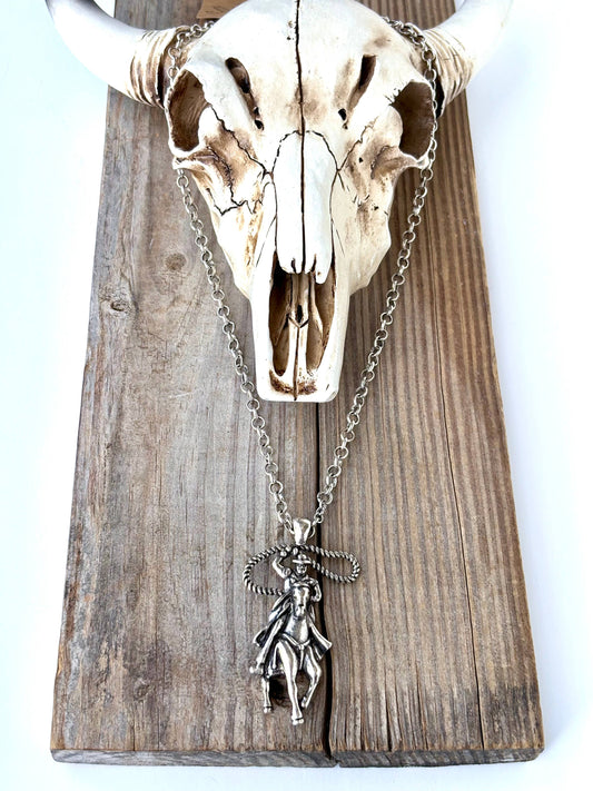 Western Style Rodeo Pendant Necklace