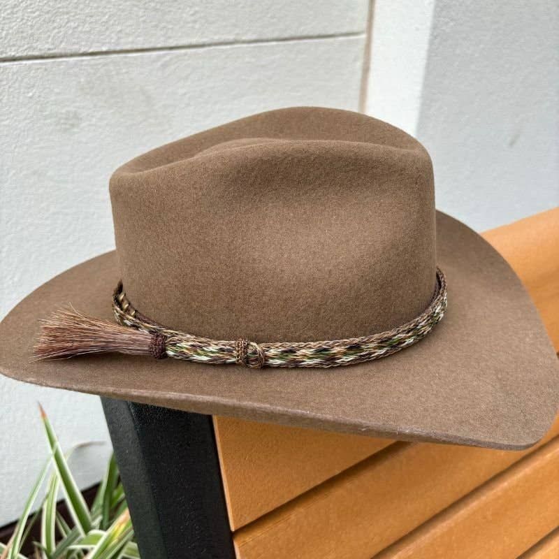 Willow Lane Hat Co. - Horsehair Green Braided Tassel Hat Band