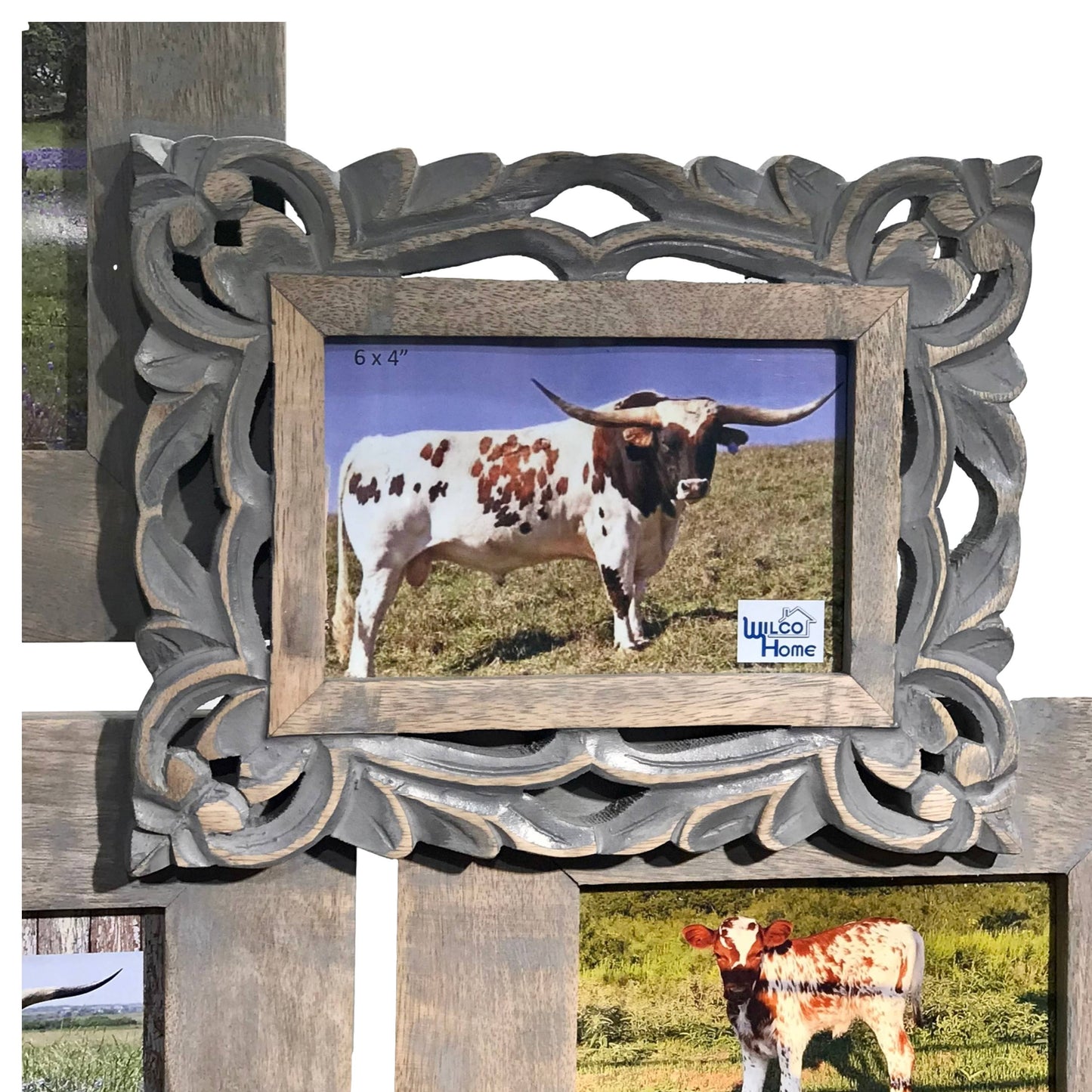 Royal Orleans Wood 9 Photo Frame Wall Collage-Christmas