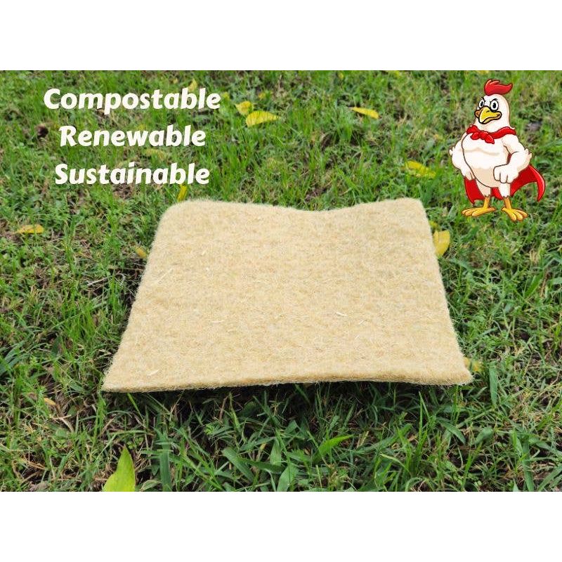Hemp Fiber Laying Hen Nest Pads, Poultry Nesting Box Liners