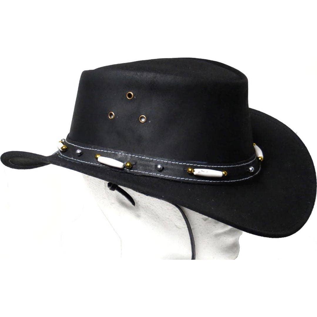 IGI CANADA - Genuine Cowhide Leather Western Cowboy Hat- BLACK # 2697