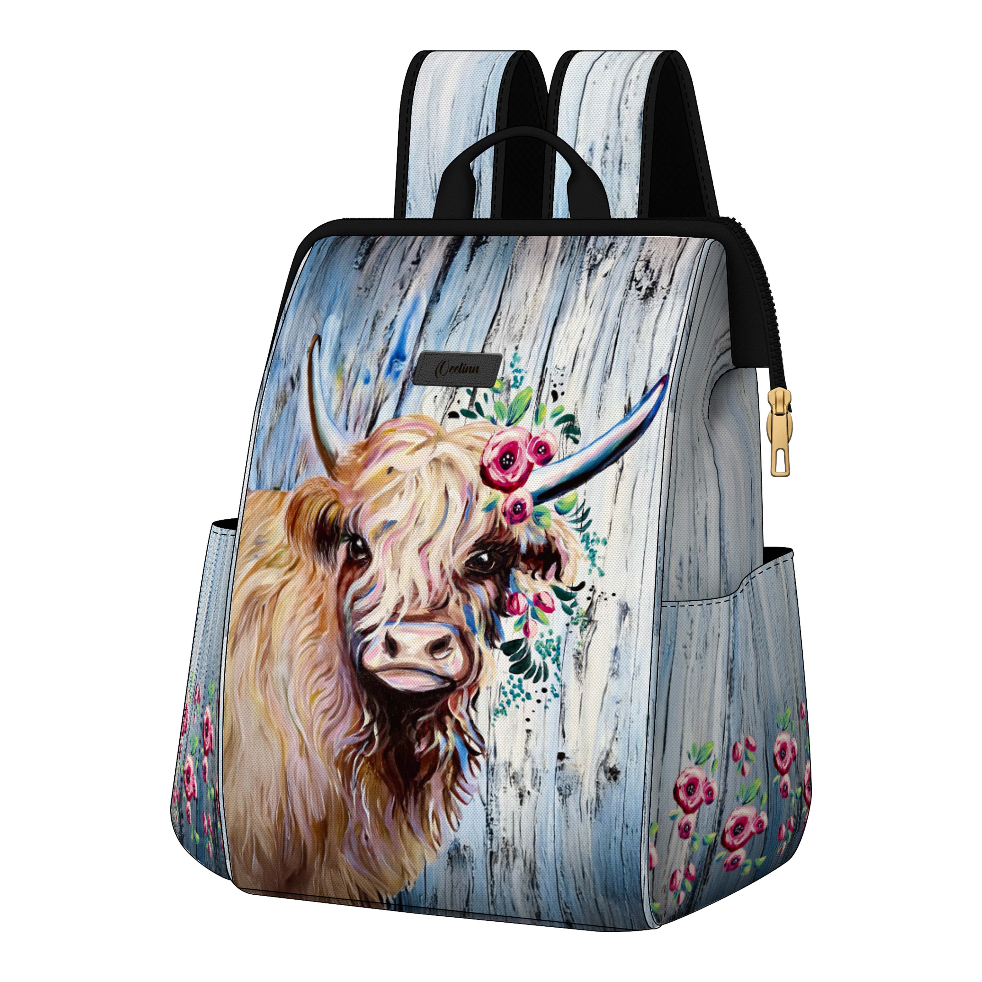 Highland Cows Design Backpacking Cooler with Comfortable Straps