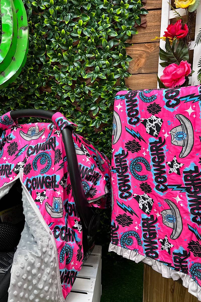 Cowgirl" Multi-Printed on Car Seat Cover ZYTG25153013 M