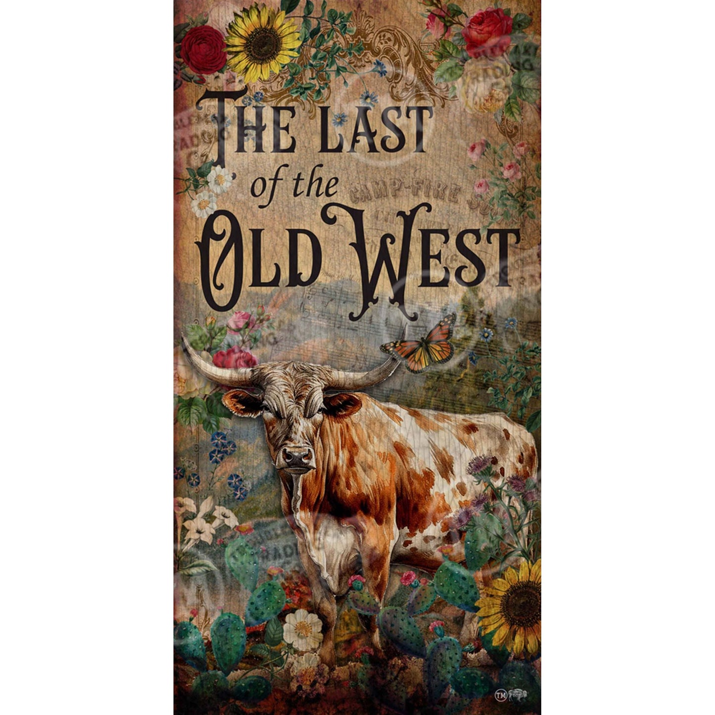 "The Last of the Old West" - 18"x36" Large Rectangle Canvas