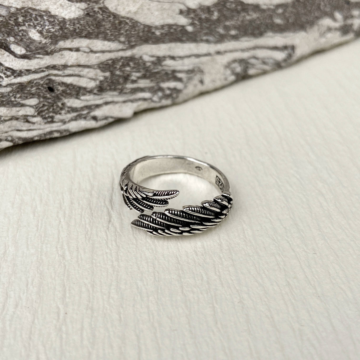 Silver Angel Wings Ring Creative Gift For Couple