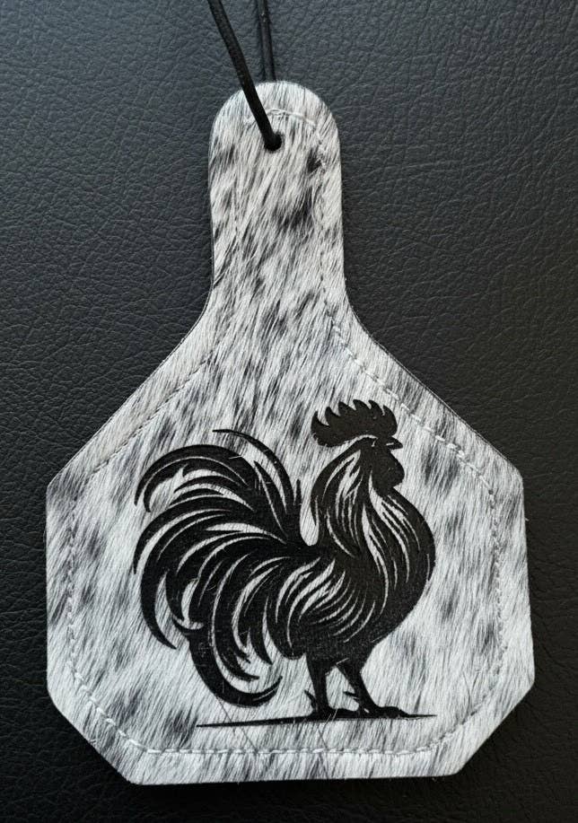 Rooster cowhide freshener 