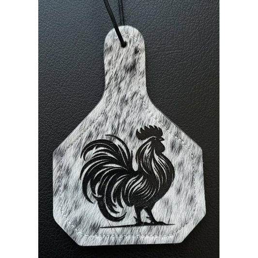 Rooster cowhide freshener 