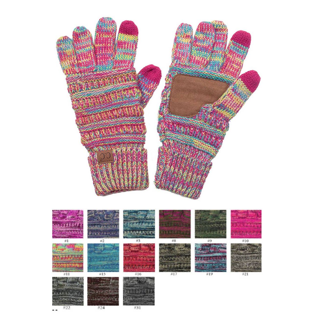 C.C Four Tone Touch Screen Compatible Gloves