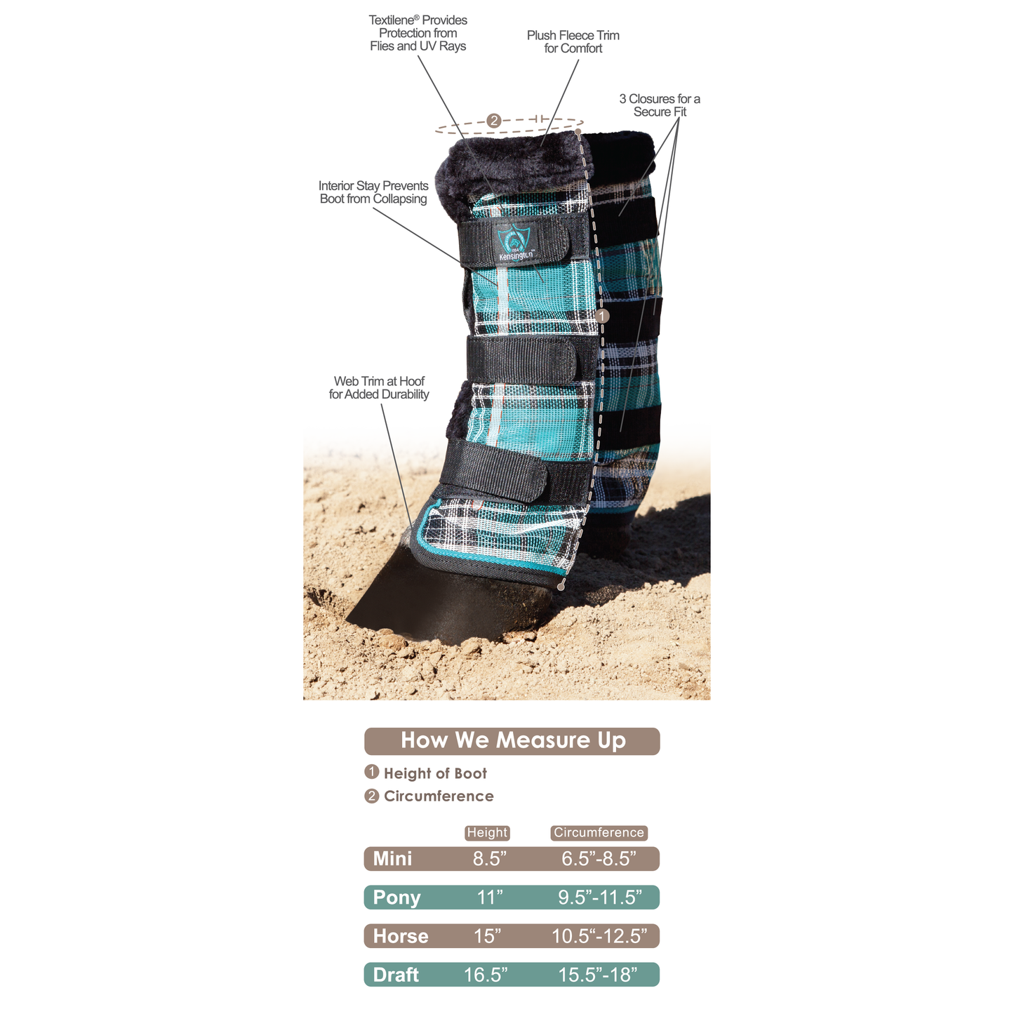 Kensington - 73% UV Fly Boots with Fleece for Comfort