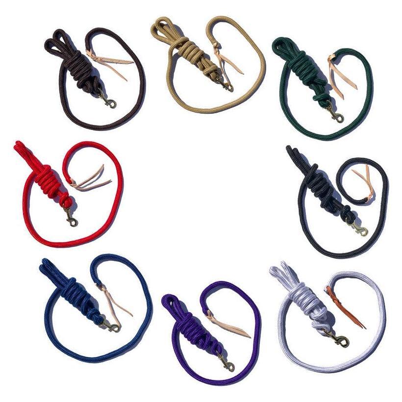 Smart Horse Gear - 5/8" Poly Cowboy Lead 9' w/ Brass Plated Bolt Snap and Leather Popper