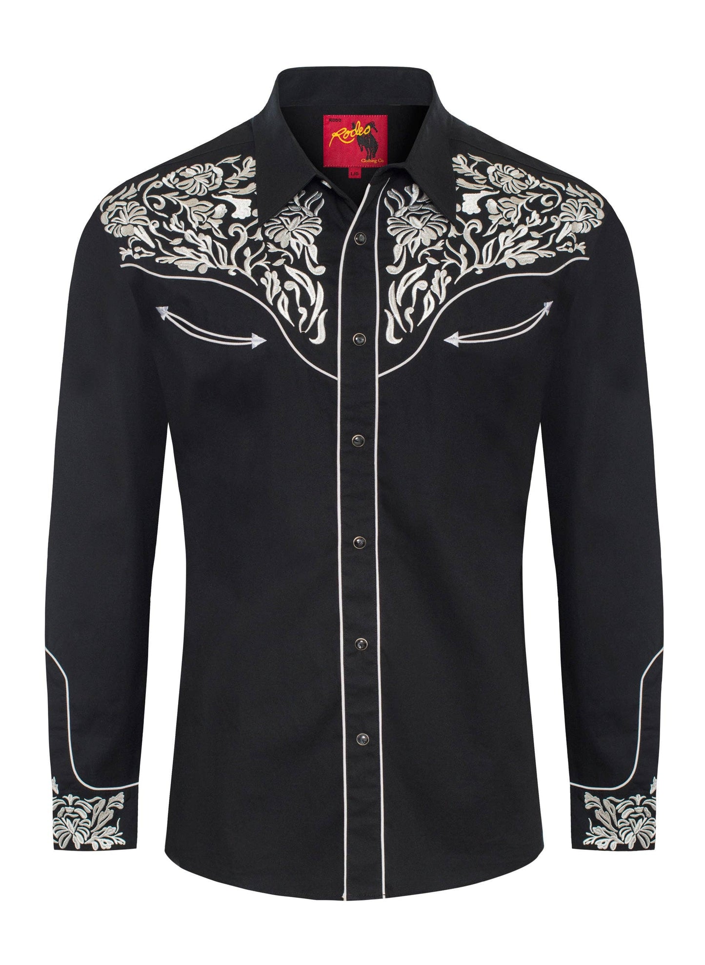 Men's Western Cowboy Embroidery Shirt -PS500L-EC-562