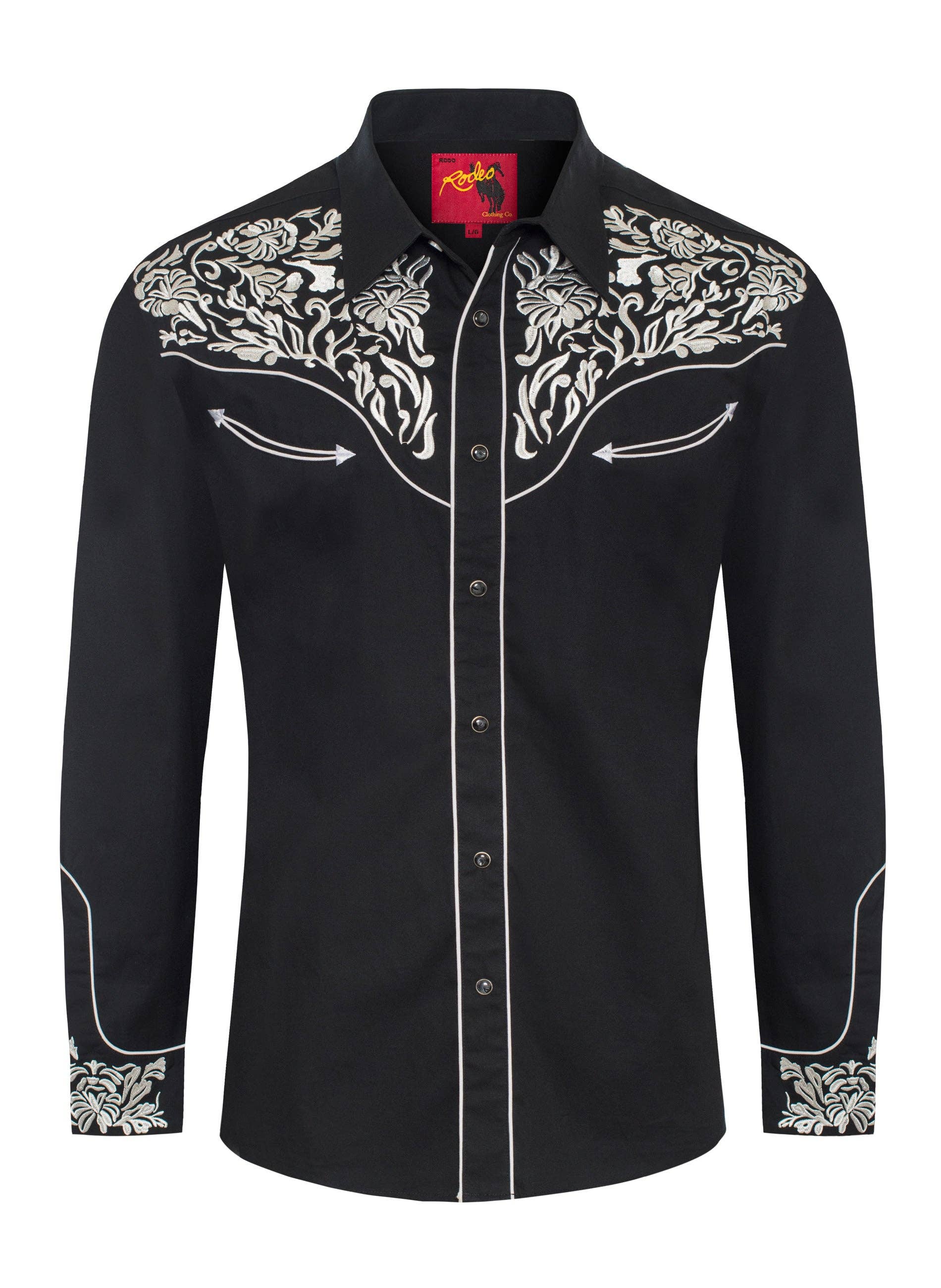 Men's Western Cowboy Embroidery Shirt -PS500L-EC-562