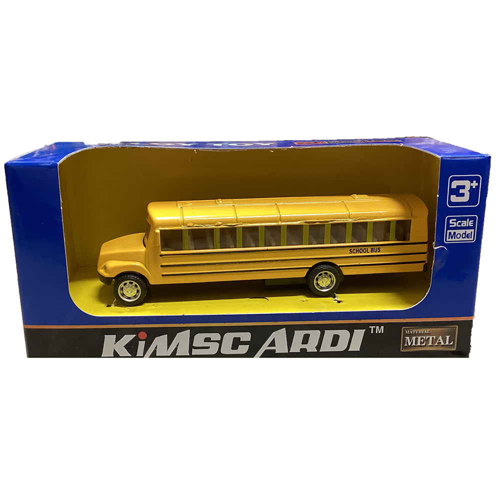 Texas Toy Distribution - School Bus Die-Cast Pull-Back Toy Vehicle