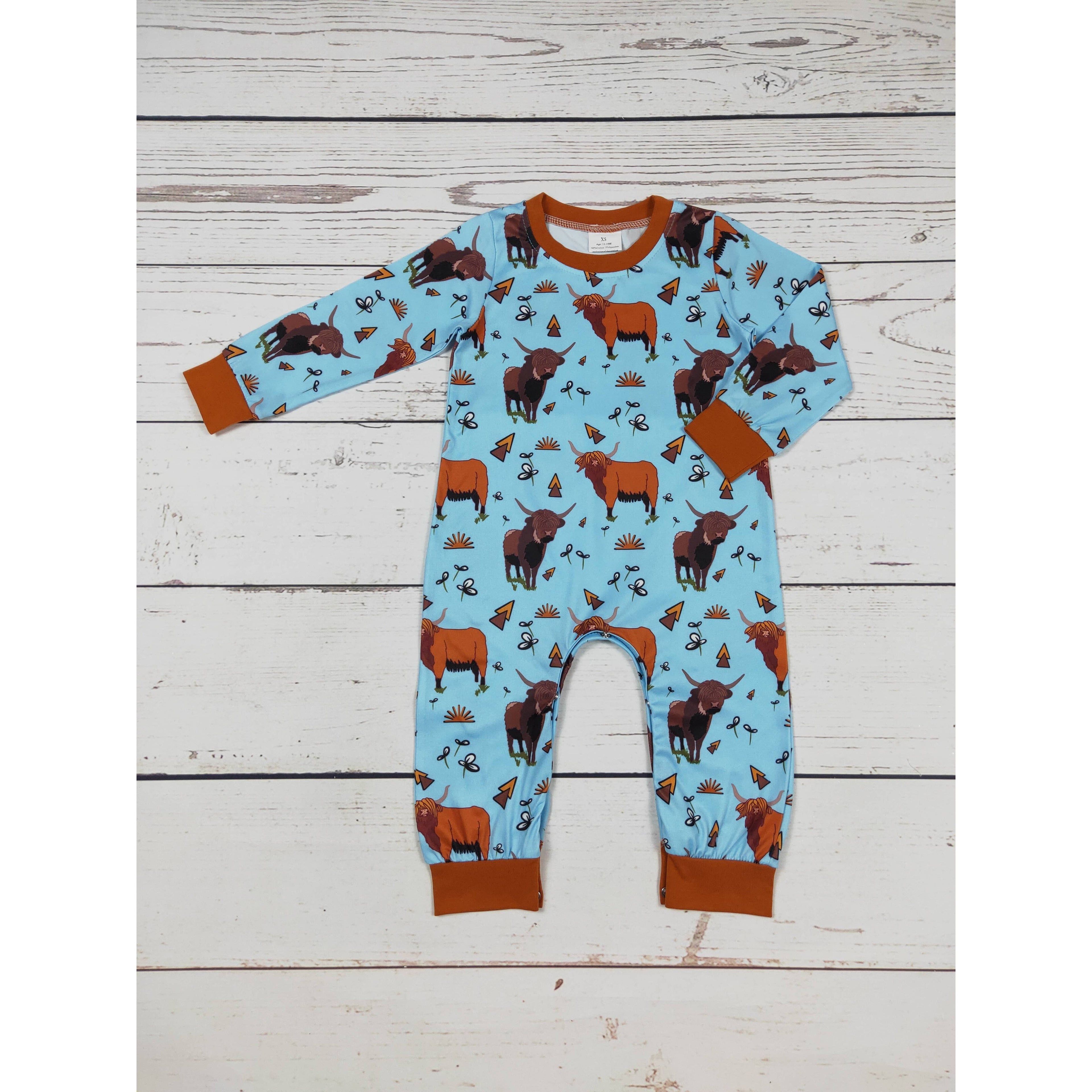 Cows Print Baby Romper