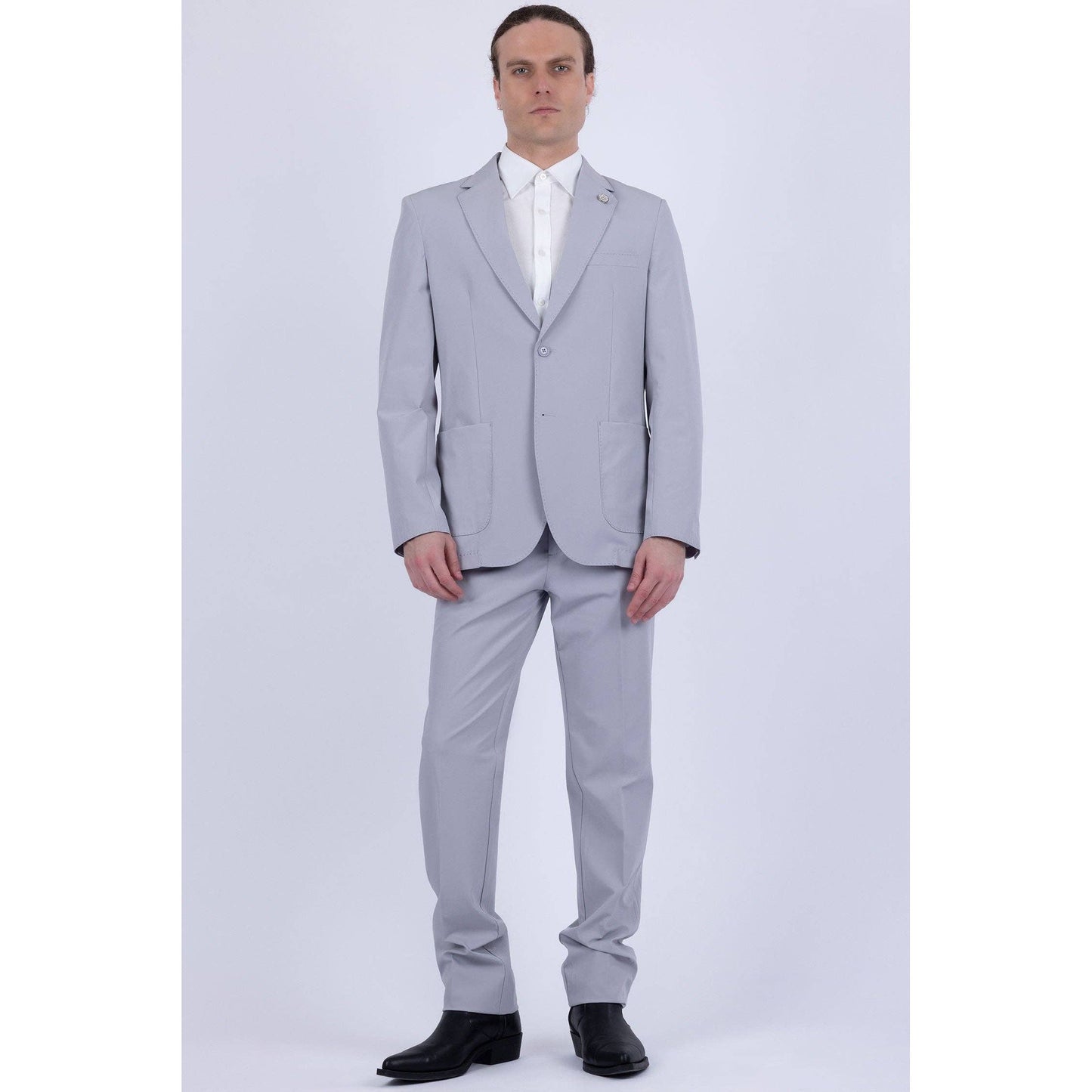Men's 2-Pieces 2-Button Notch Lapel Suit Set 6SU08