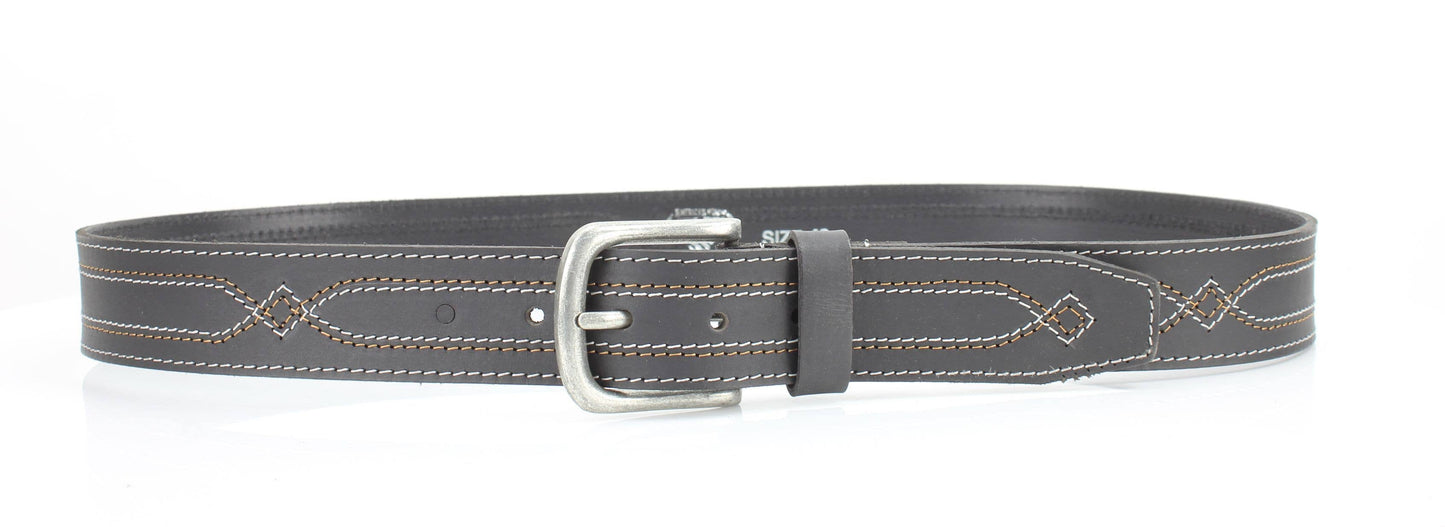 Two Tone Contrast Stitch Minimalist Style Belt ABB WST 1003