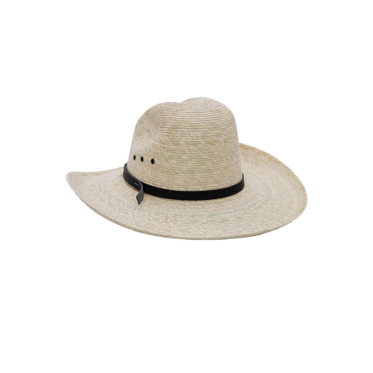 Cap Zone - Kids Eyeleted Gus Crown Palm Straw Cowboy Hate