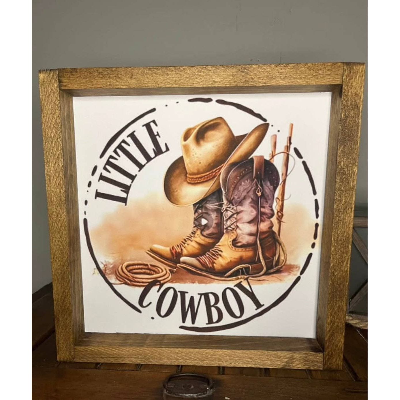 Little Cowboy Farmhouse Sign