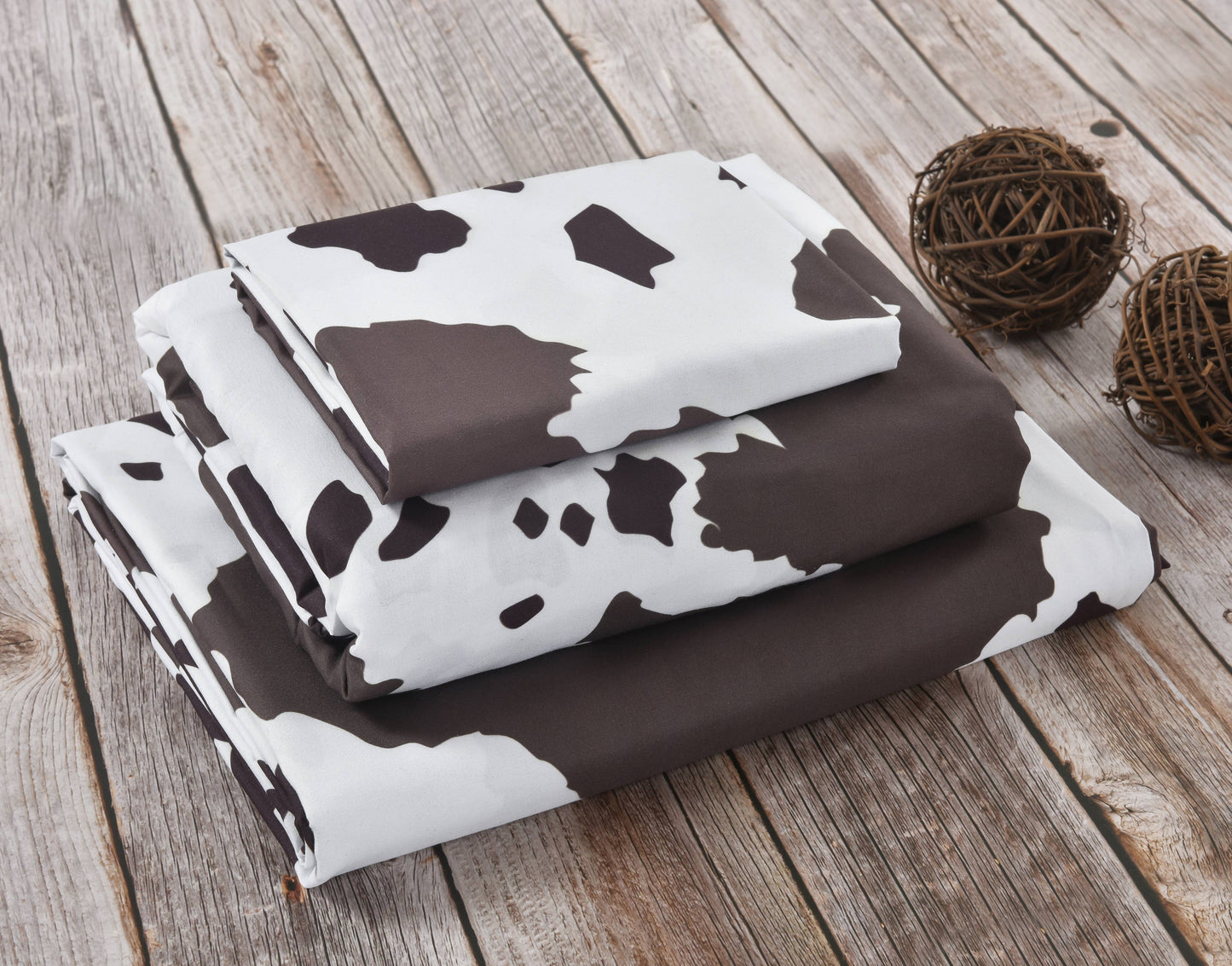 KING SHEET SET WITH 2 PILLOW CASES, FITTED, FLAT RAWHIDE
