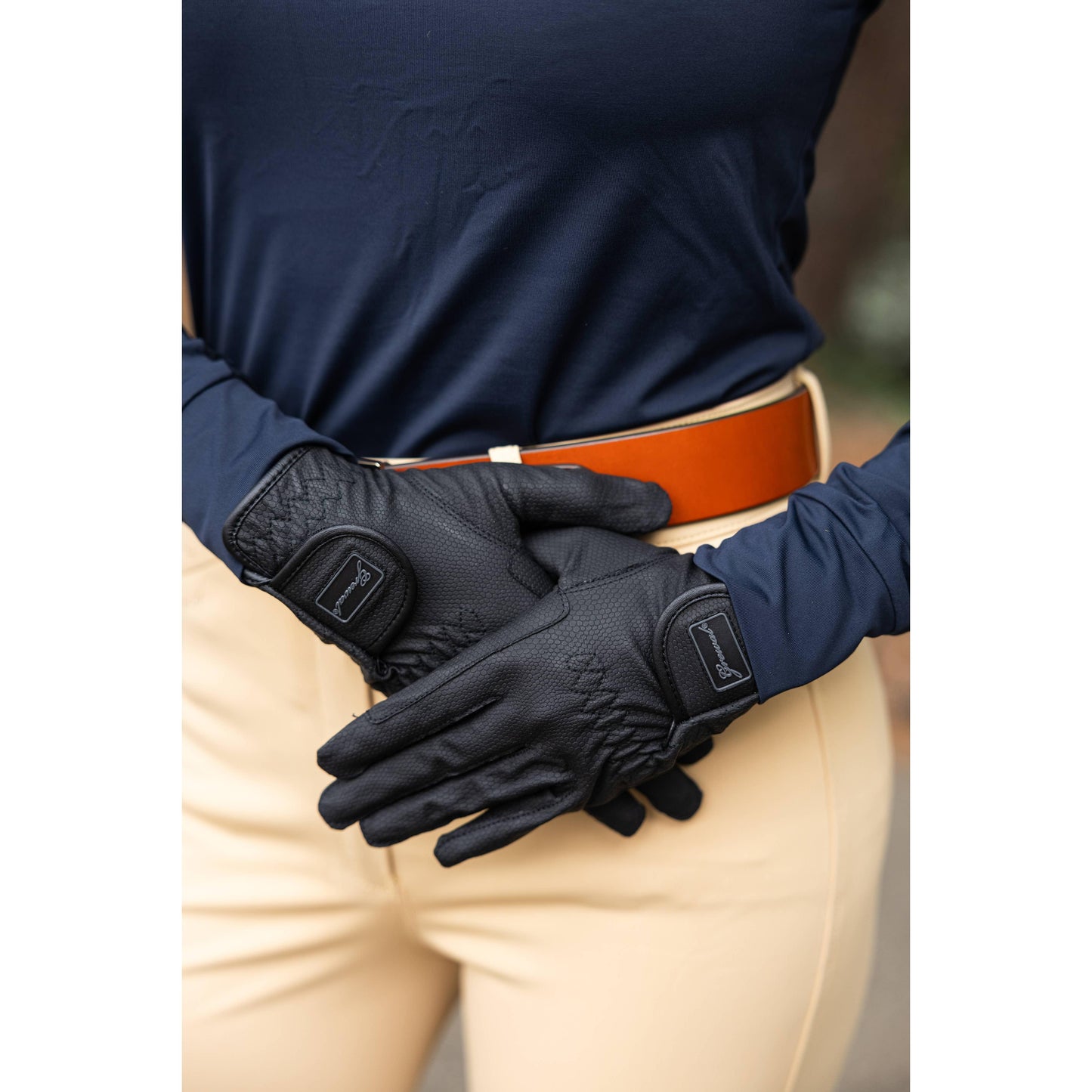 Grewal Equestrian - Ansa - Goat Leather Touchscreen Compatible Riding Gloves