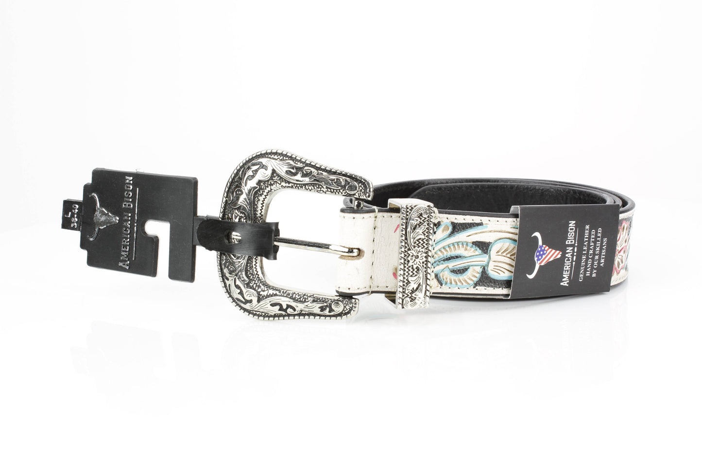 Cowgirl Floral Tooled Western Leather Belt ABB 38 1012
