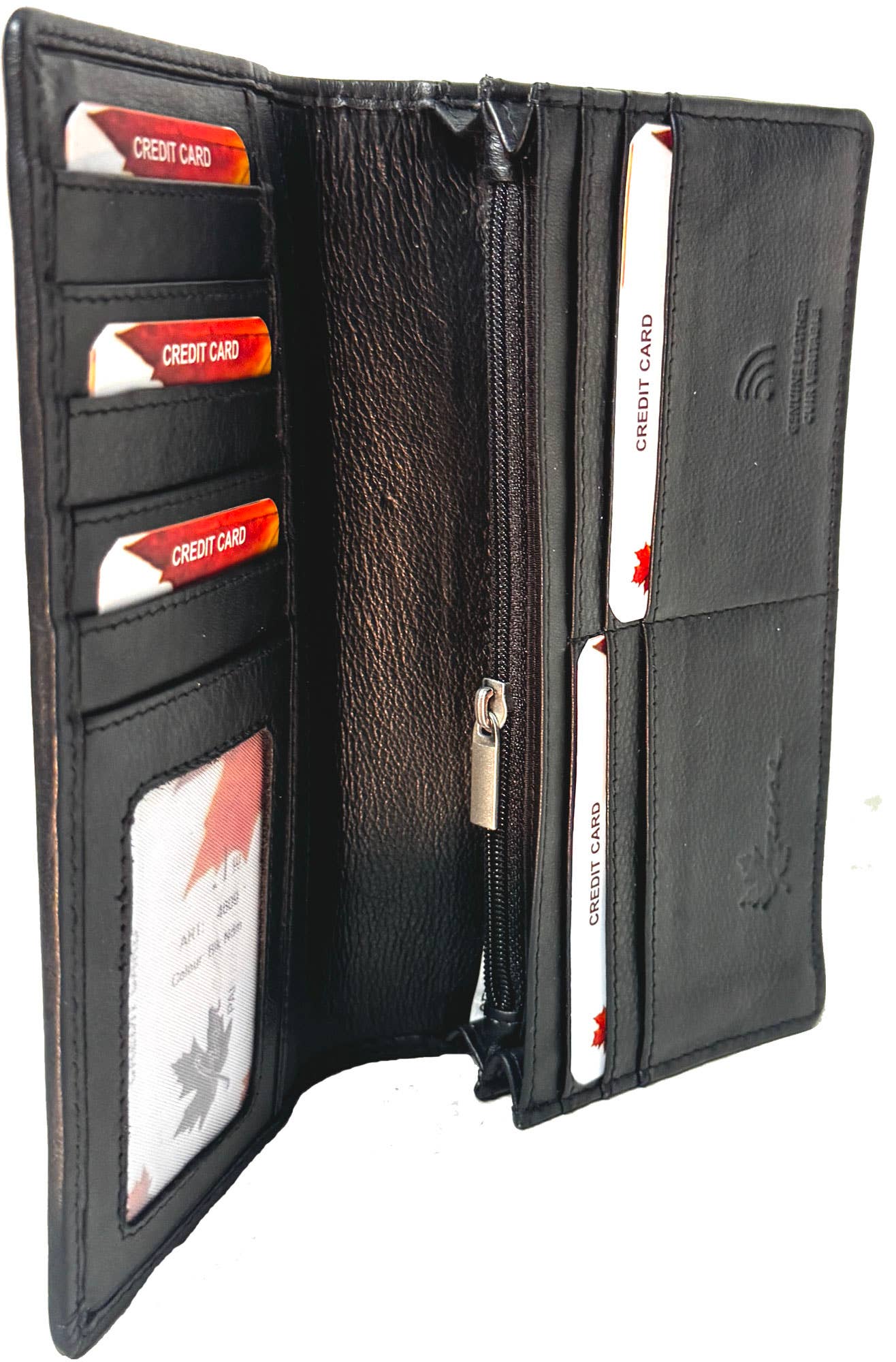Genuine Cowhide Leather Breast/Coat RFID Card Wallet #4609