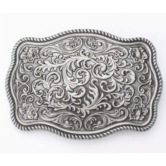 Rectangle Flora Etched Buckle 1812ATS