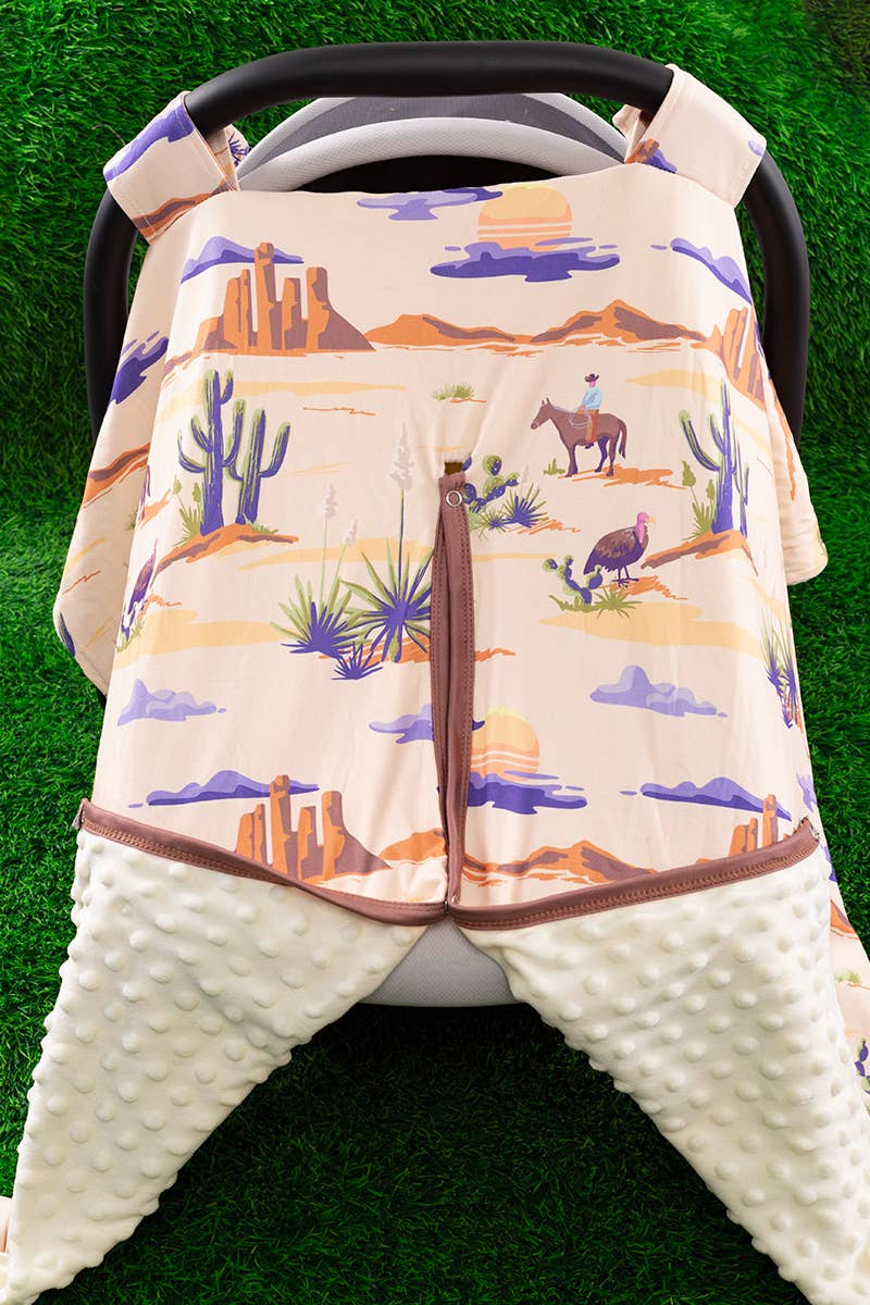 WILD WEST DESSERT, CACTUS PRINTED CAR SEAT COVER. ZYTB651430