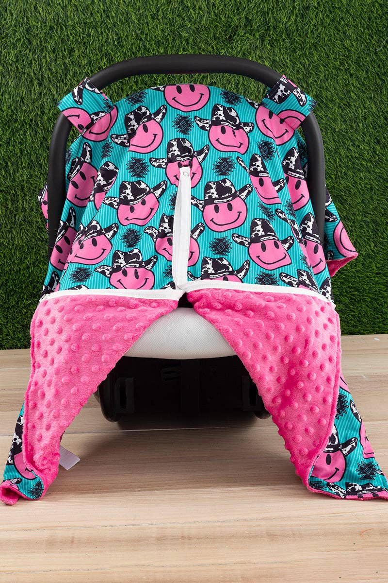Western Emoji Print Car Seat Cover ZYTB65153002