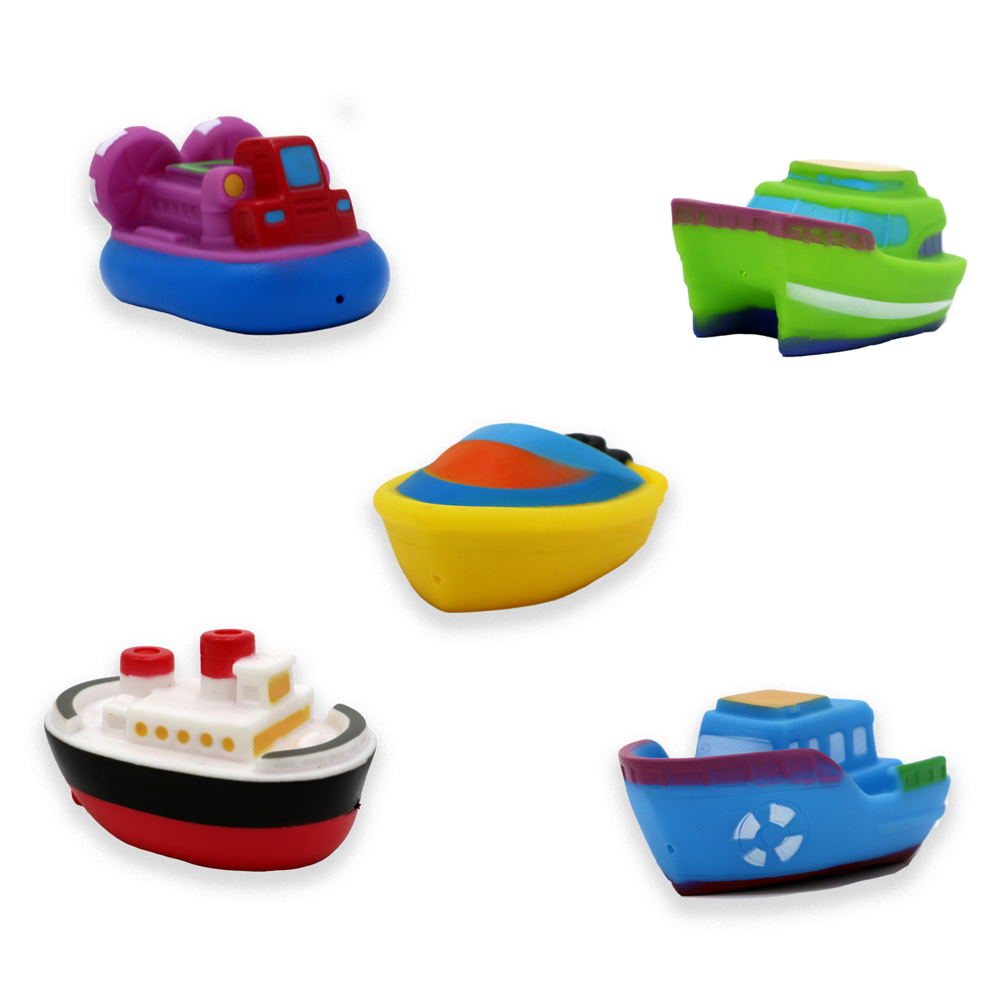 Rose Textiles - 5 Pack Bath Toys: Boats