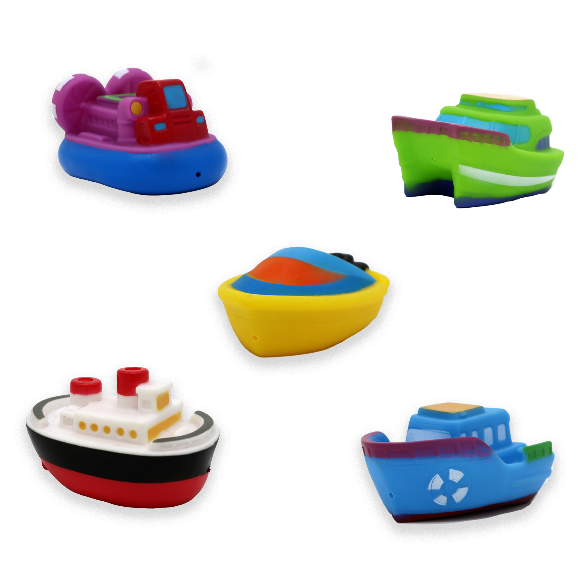 Rose Textiles - 5 Pack Bath Toys: Boats