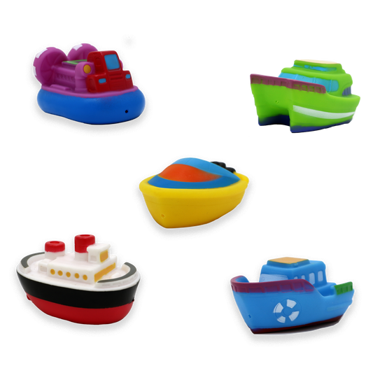 Rose Textiles - 5 Pack Bath Toys: Boats