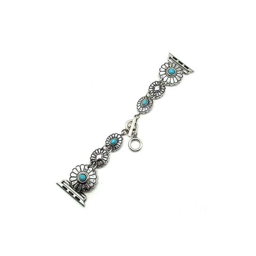 WESTERN TURQUOISE CONCHO APPLE WATCH BAND