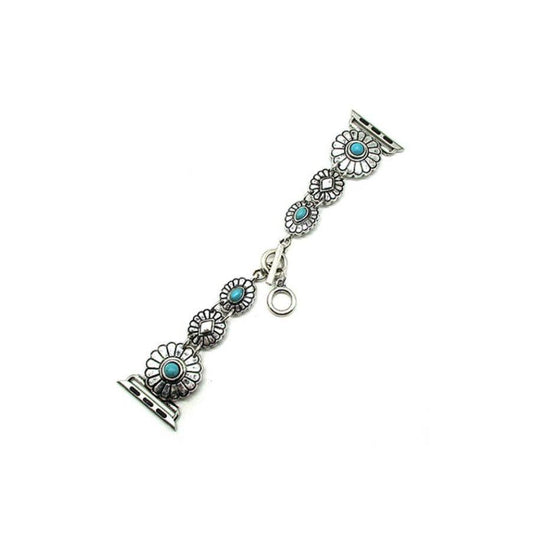 WESTERN TURQUOISE CONCHO APPLE WATCH BAND