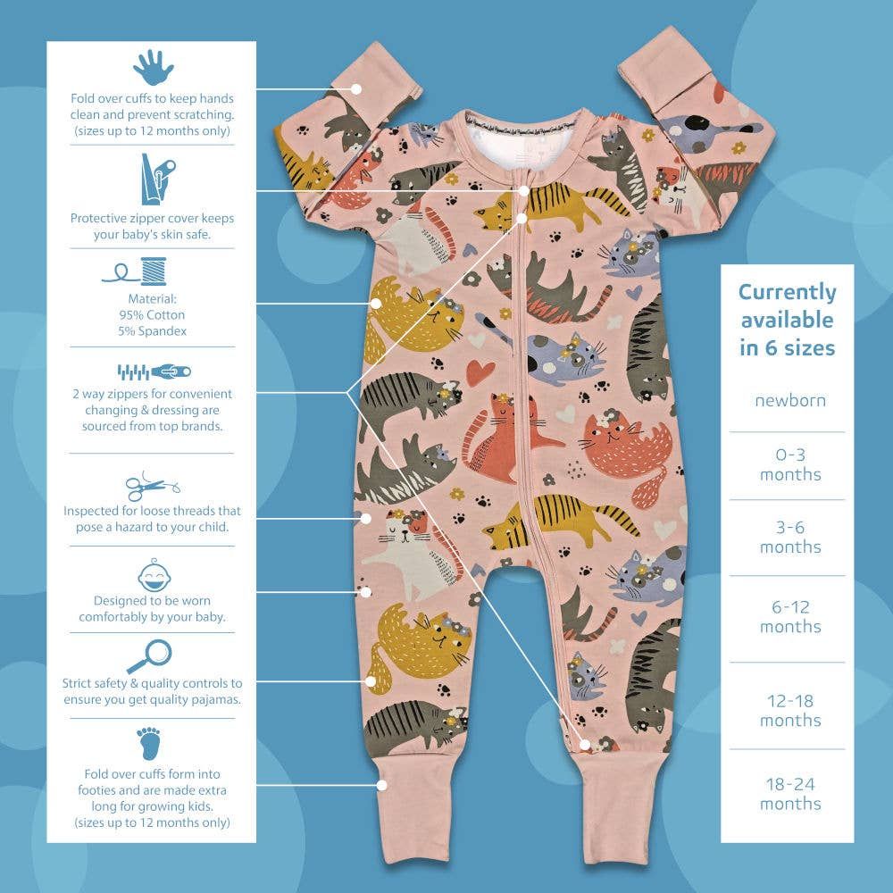 Good Luck Sock - Cacti, Pink Baby Pajamas