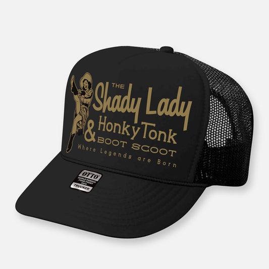 THE SHADY LADY HONKY TONK Trucker Hat, SnapBack