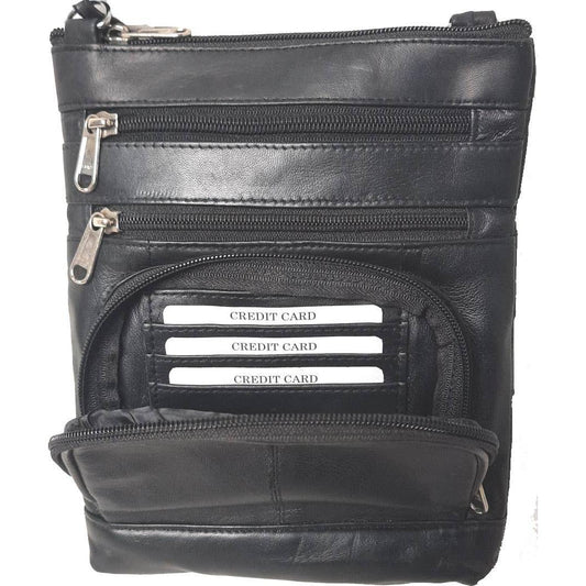 IGI CANADA - Genuine Lambskin Leather Women's Slim Cross Body Bag #7078