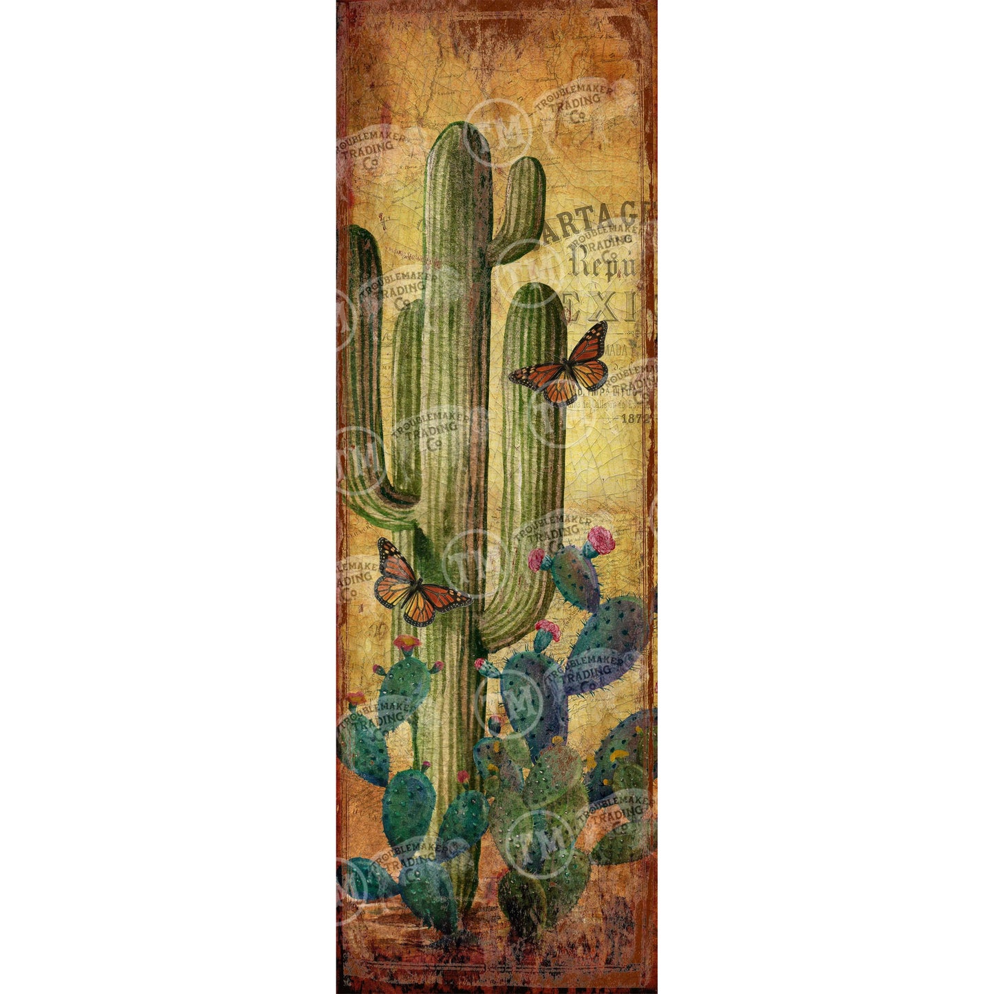 Cactus - 10" x 23" Small Arch Artwork