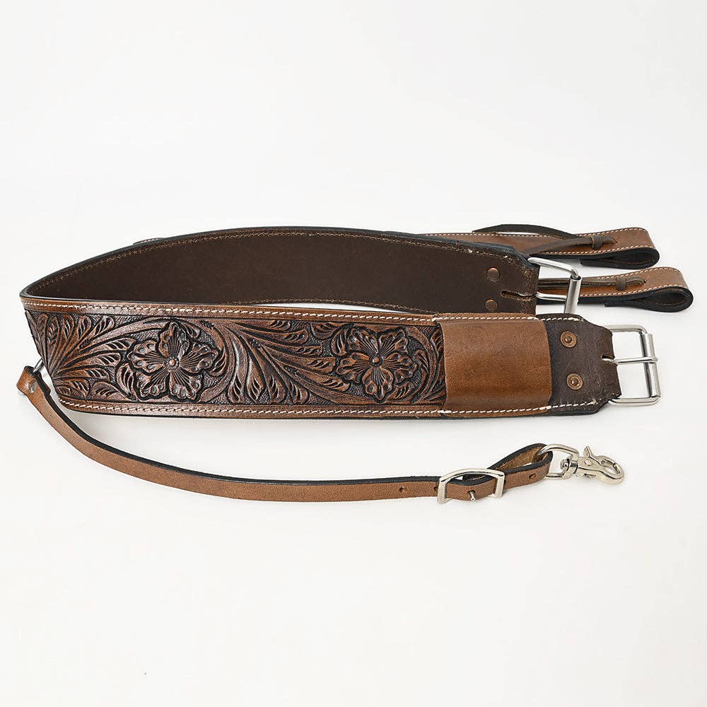 HILASON Horse Western Carved Leather Rear Flank Back Cinch Girth Saddle Billets Comfytack | Billet Strap