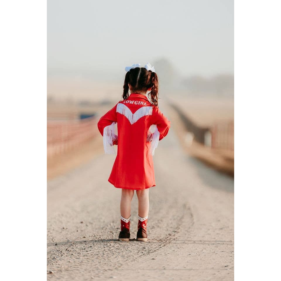 Shea Kids Red Cowgirl Vintage Dress VIND05