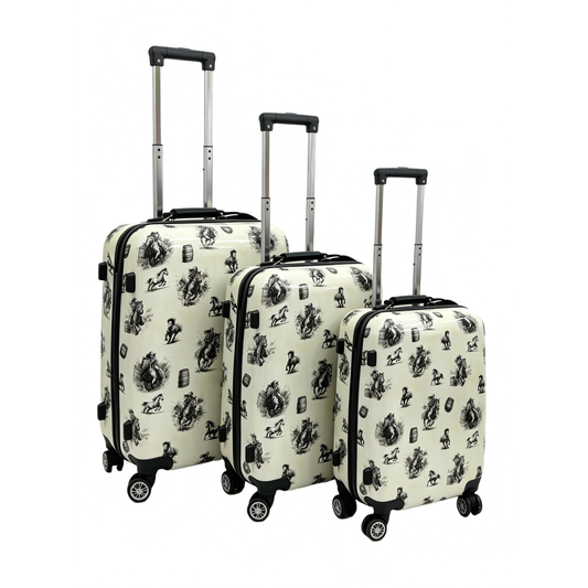 Barrel racing luggage rolling suitcase 