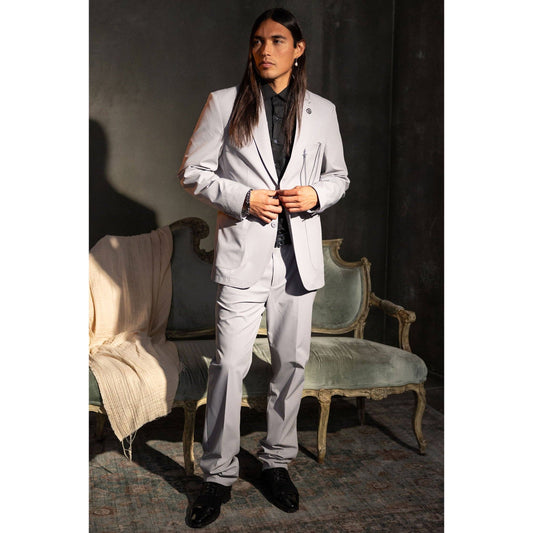 Men's 2-Pieces 2-Button Notch Lapel Suit Set 6SU08