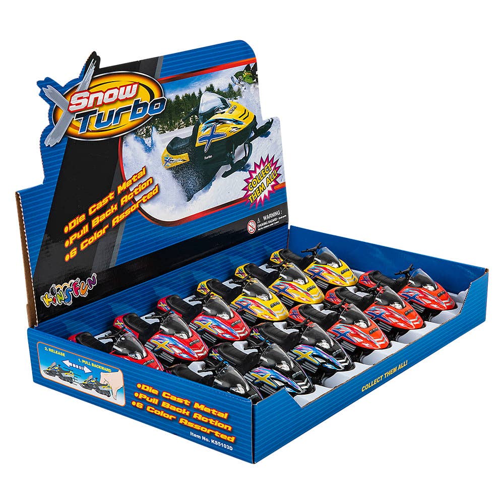 5" DIE-CAST PULL BACK SNOW TURBO 12/DISPLAY LLB Car Toys