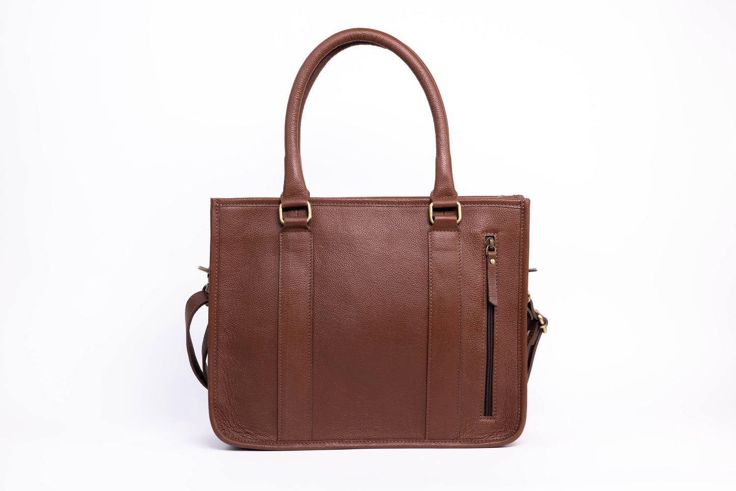 Brown Leather Hair-On-Hide Tote Bag ABHB 18-25215