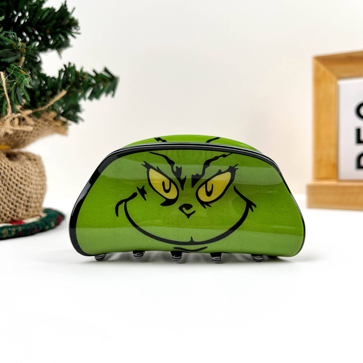 Green Goblin Face Hair Claw Clip