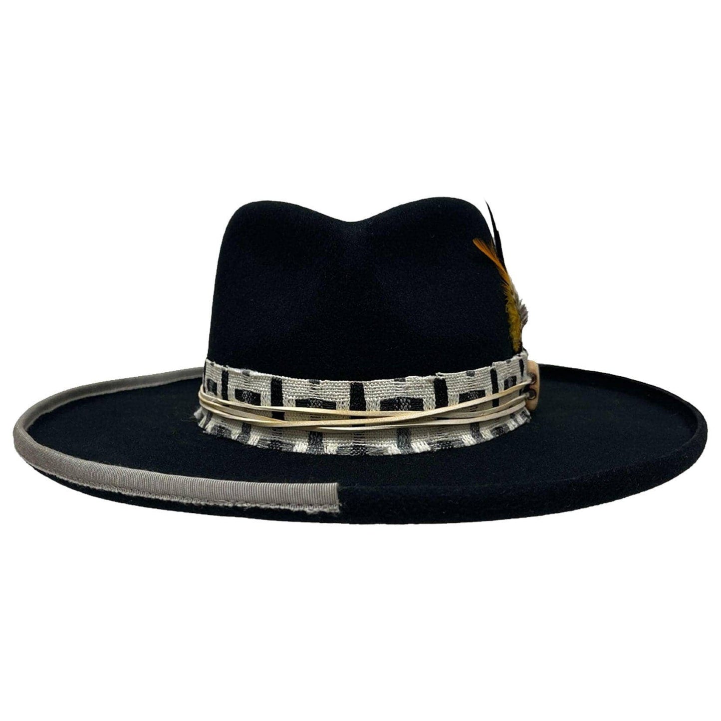 Wool Felt Teardrop Curled Brim Hat- Style Lounge